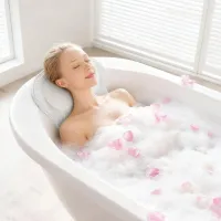 3D Mesh Bath Pillow for Neck & Back Support thumbnail 6
