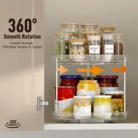 2-Tier Stackable Lazy Susan Organizer thumbnail 2