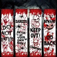 Halloween Horror Skeleton Door Banner thumbnail 5