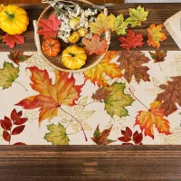 Fall Maple Leaves Linen Table Runner thumbnail 6