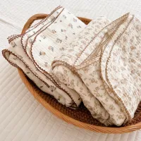 Summer Muslin Baby Swaddle Blanket thumbnail 1