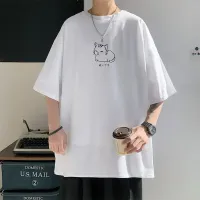 Oversized Cotton Printed T-Shirt 5XL thumbnail 4