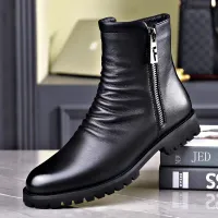 Men's High Top Leather Winter Boots thumbnail 2