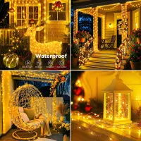 Solar Christmas Garland Lights thumbnail 5