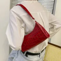 Alligator Pattern PU Leather Underarm Bag thumbnail 1
