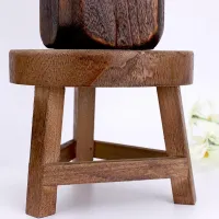 Modern Wood Plant Stand Stool thumbnail 6