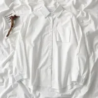 Japanese Loose White Pocket Blouse thumbnail 2