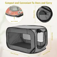 Foldable Pop-Open Pet Travel Crate thumbnail 6