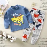 Kids Cotton Pajamas Set Cartoon thumbnail 3