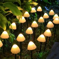 10-Pack Solar Mushroom Pathway Lights thumbnail 4