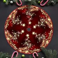 Gold Star Christmas Tree Skirt thumbnail 2