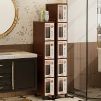 Slim Vintage Storage Cart with Drawers thumbnail 2