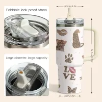 Leopard Print Vacuum Flask 40oz thumbnail 5