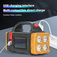 Solar Rechargeable Dual-Light Flashlight thumbnail 4