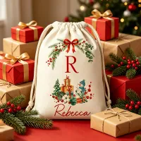 Personalized Santa Christmas Gift Bag thumbnail 5