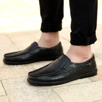 Men's Genuine Leather Loafers Driving Shoes thumbnail 5