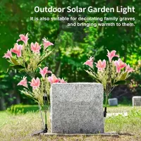 Solar Lily Flower Garden Lights thumbnail 5