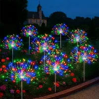Solar Firework LED Stake Lights thumbnail 1