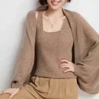 Merino Wool Women's Knit Cardigan thumbnail 2