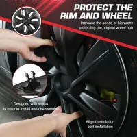 19" Tesla Model Y Wheel Covers - 4 Pcs thumbnail 2
