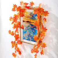 Artificial Maple Leaf Fall Garland thumbnail 2