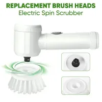 Cordless Electric Spin Scrubber 5 Brush Heads thumbnail 3