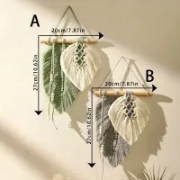 Boho Macrame Leaf Wall Hanging thumbnail 6