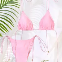 Leopard Print String Bikini thumbnail 3