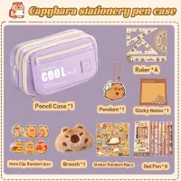 Capybara Kawaii Pencil Case & Stationery Set thumbnail 1