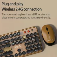 AULA AC306 Retro Wireless Keyboard & Mouse Combo thumbnail 4