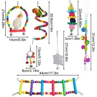 7PCS Parrot Toy Bird Cage Set thumbnail 6