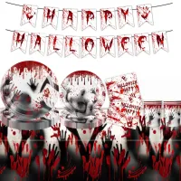 Blood Hand Print Halloween Tableware Set thumbnail 3