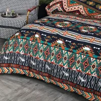 Boho Striped Geometric Bedding Set 3pcs thumbnail 3