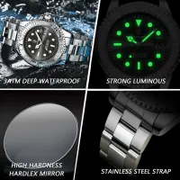 POEDAGAR Luxury Steel Men's Quartz Watch thumbnail 3