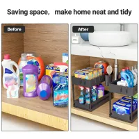 2 Tier Under Sink Sliding Organizer thumbnail 3