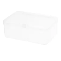 Transparent Plastic Storage Box Rectangular Small Container Clear Organizer Hinged Lid Stackable Storage Bin for Small Parts thumbnail 4