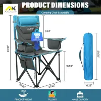Oversized Camping Chair with Cooler thumbnail 2