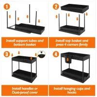 2-Tier Sliding Under Sink Organizer thumbnail 6