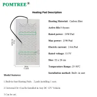 100W Universal Car Seat Heater Kit thumbnail 3