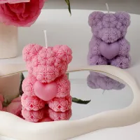 Rose Bear Scented Candle Gift thumbnail 2