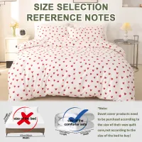 Red Heart Duvet Cover Set 3-Piece thumbnail 2