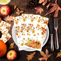 Thanksgiving Maple Leaf Pumpkin Napkins thumbnail 6