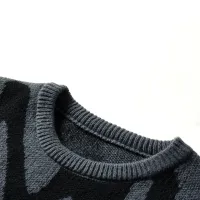 Men's Jacquard Round Neck Pullover Sweater thumbnail 2