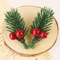 Christmas Berry Pine Cone Holly Branches thumbnail 5