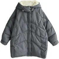 Women's Long Hooded Down Puffer Coat thumbnail 5