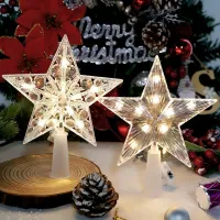 Glowing Glitter Star Tree Topper thumbnail 2