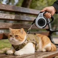 Escape Proof Cat Harness & Retractable Leash Set thumbnail 5