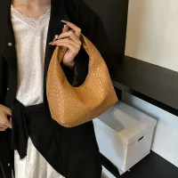 Woven Embossed PU Leather Hobo Bag thumbnail 5