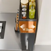 Narrow Pull Out Spice Rack Organizer thumbnail 2