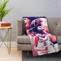 Paige Bueckers Basketball Throw Blanket thumbnail 2
